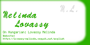 melinda lovassy business card